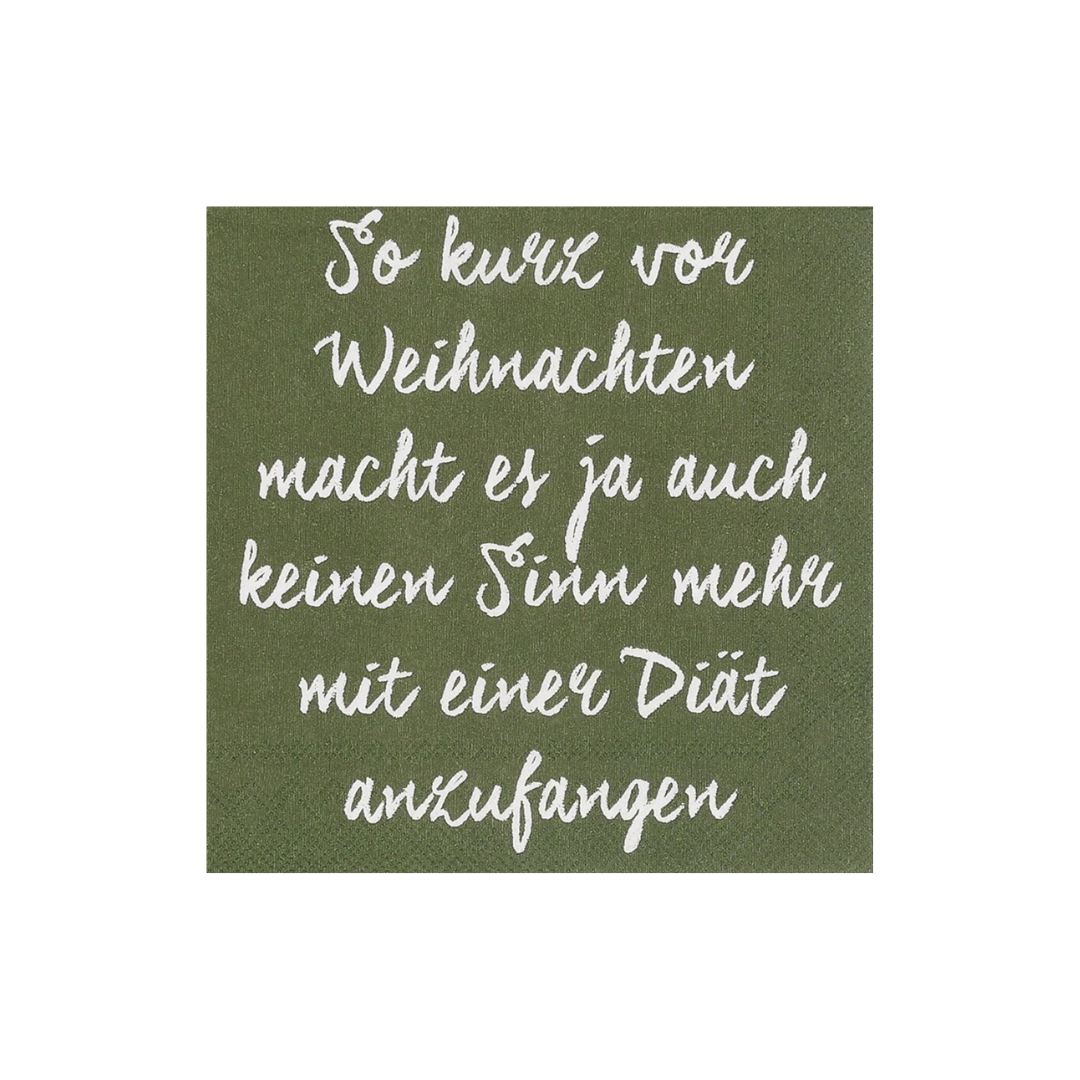 Servietten: "So kurz vor Weihnachten..."