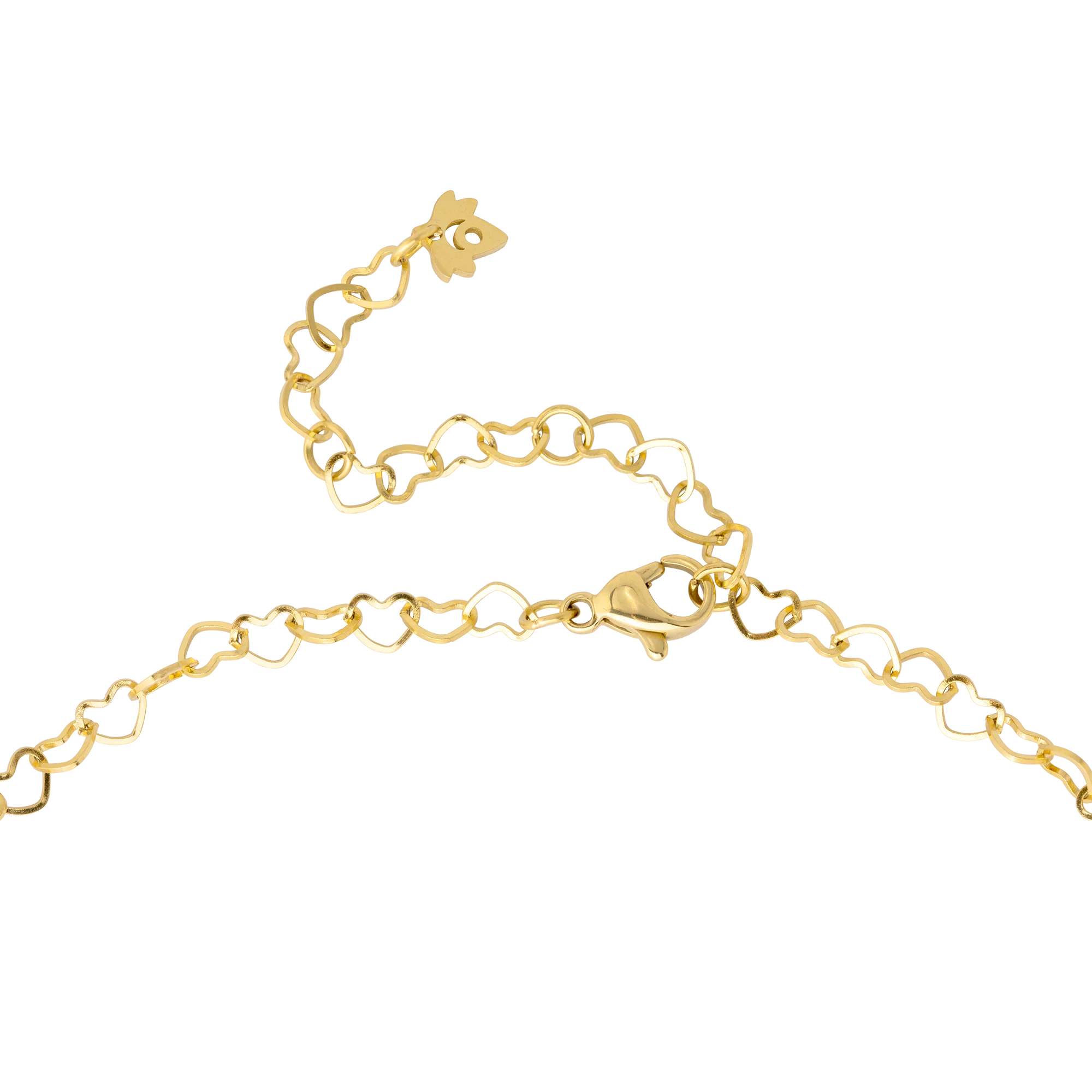 Heart after Heart Necklace Gold
