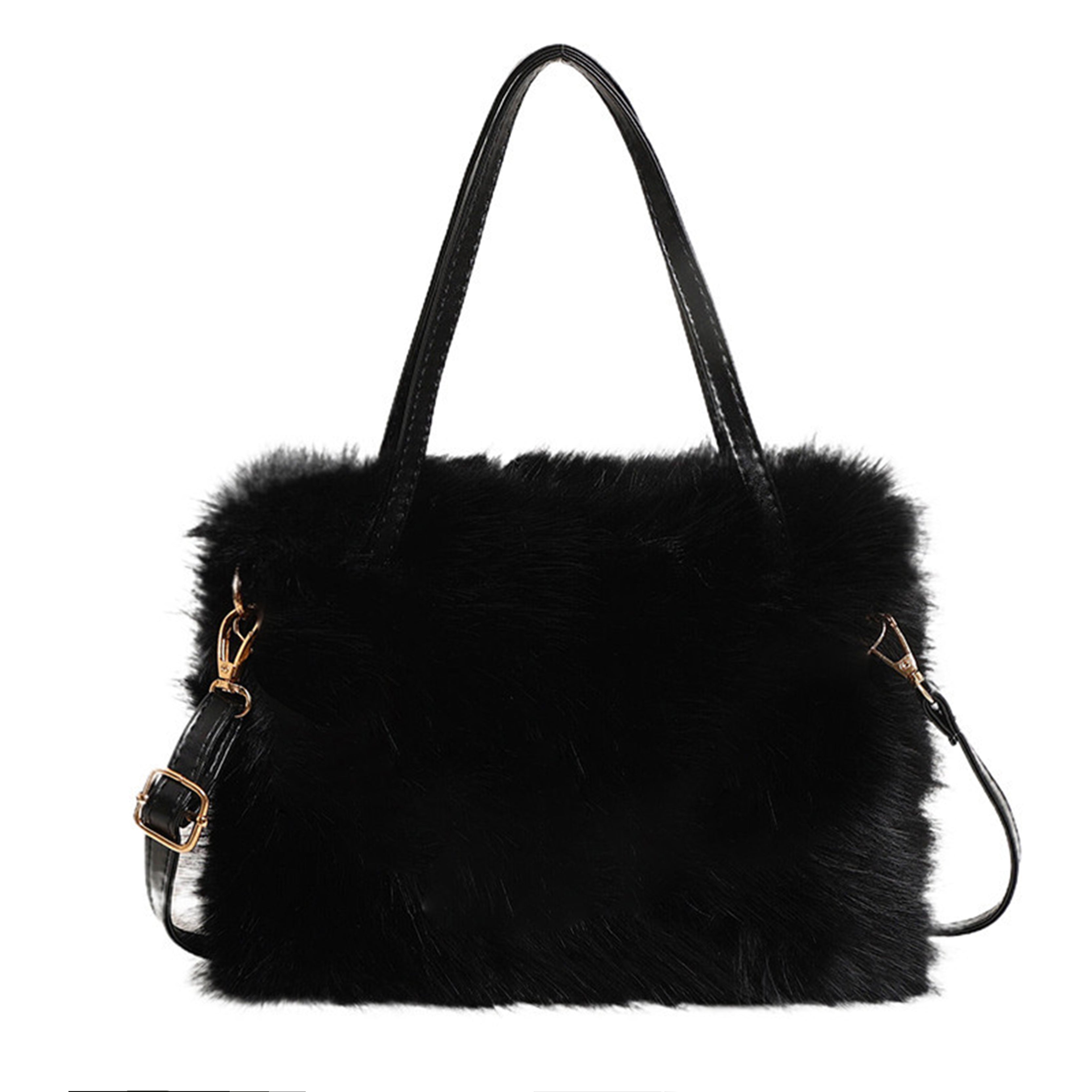 Elegante Plüschtasche, versch. Farben