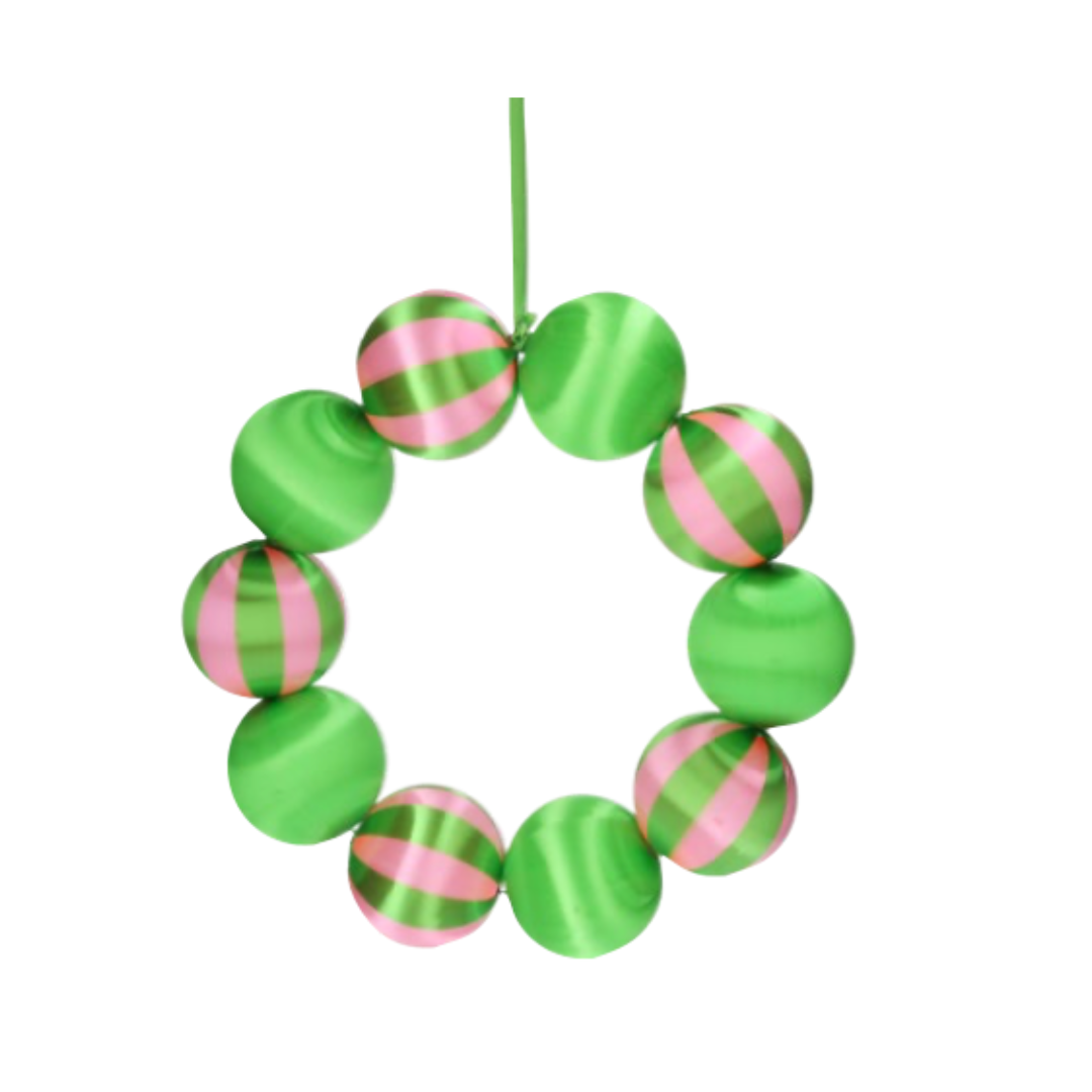 Kugelkranz Neon, rosa/grün