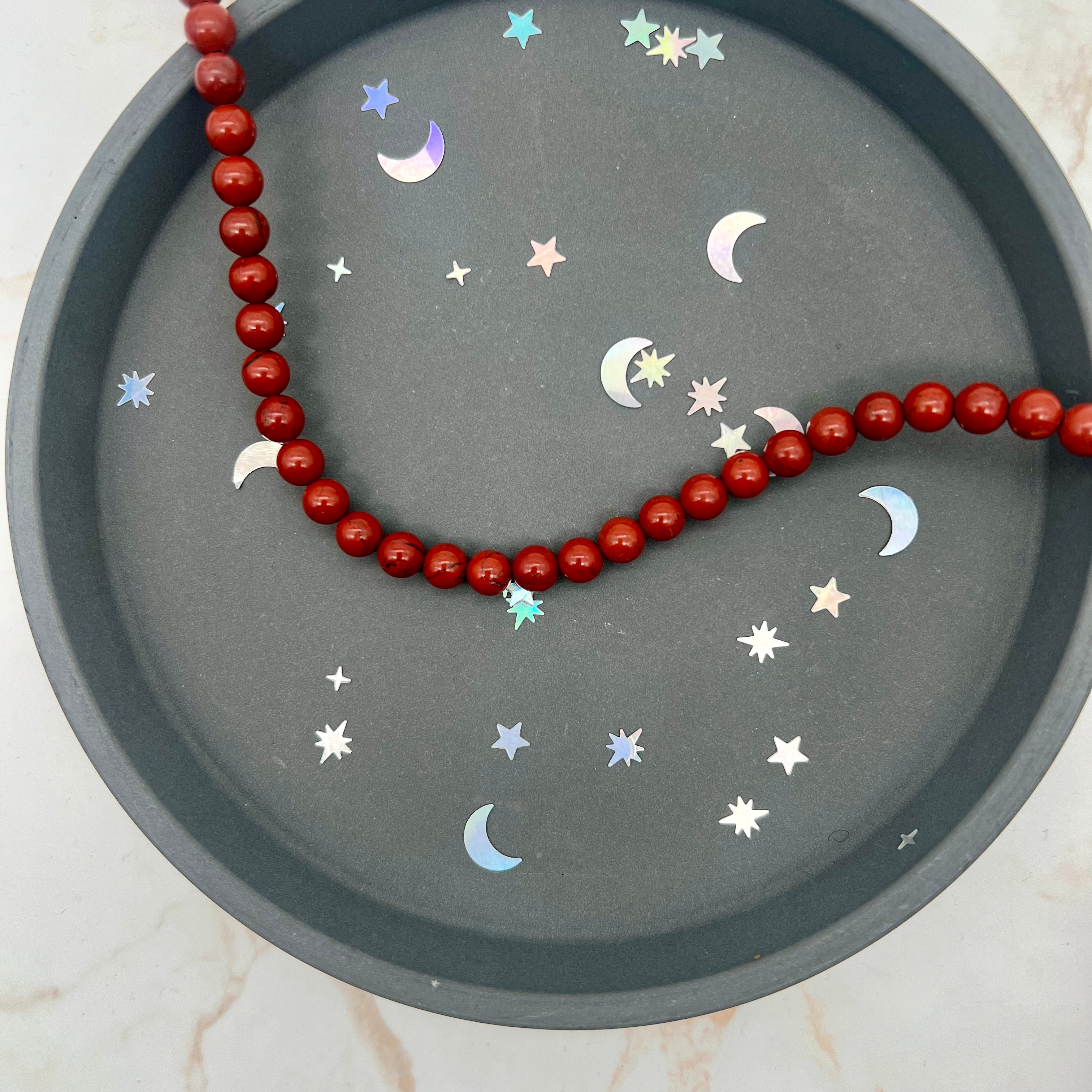 Roter Jaspis Perlen 6 mm