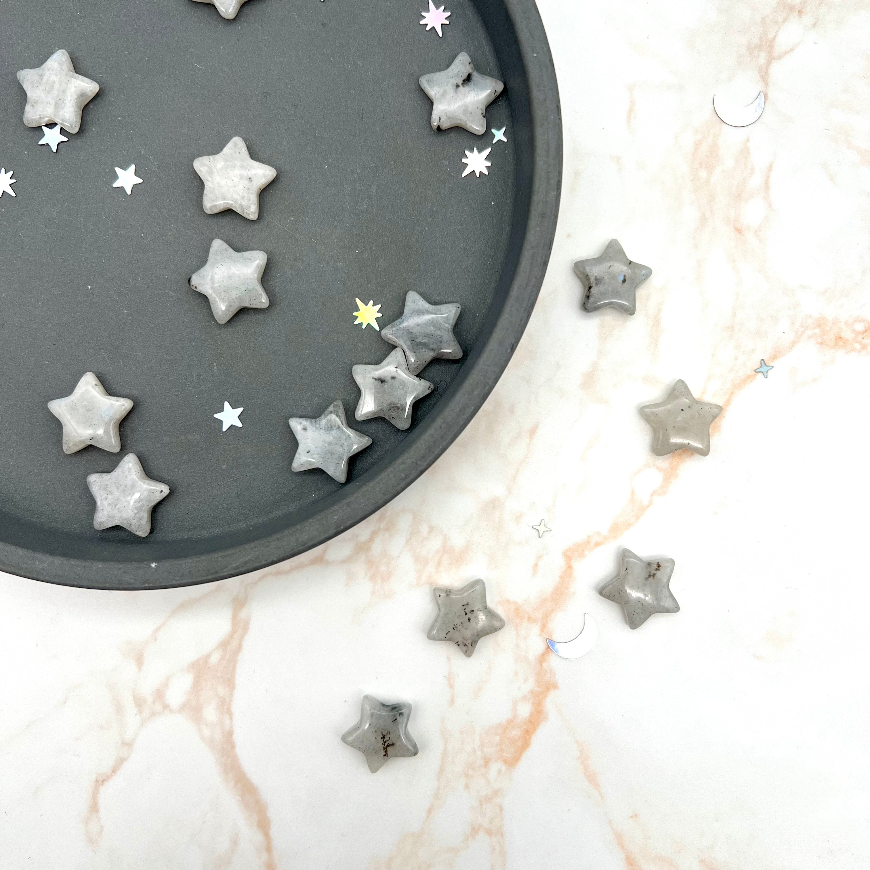 Mini Kristall Sterne: Labradorit