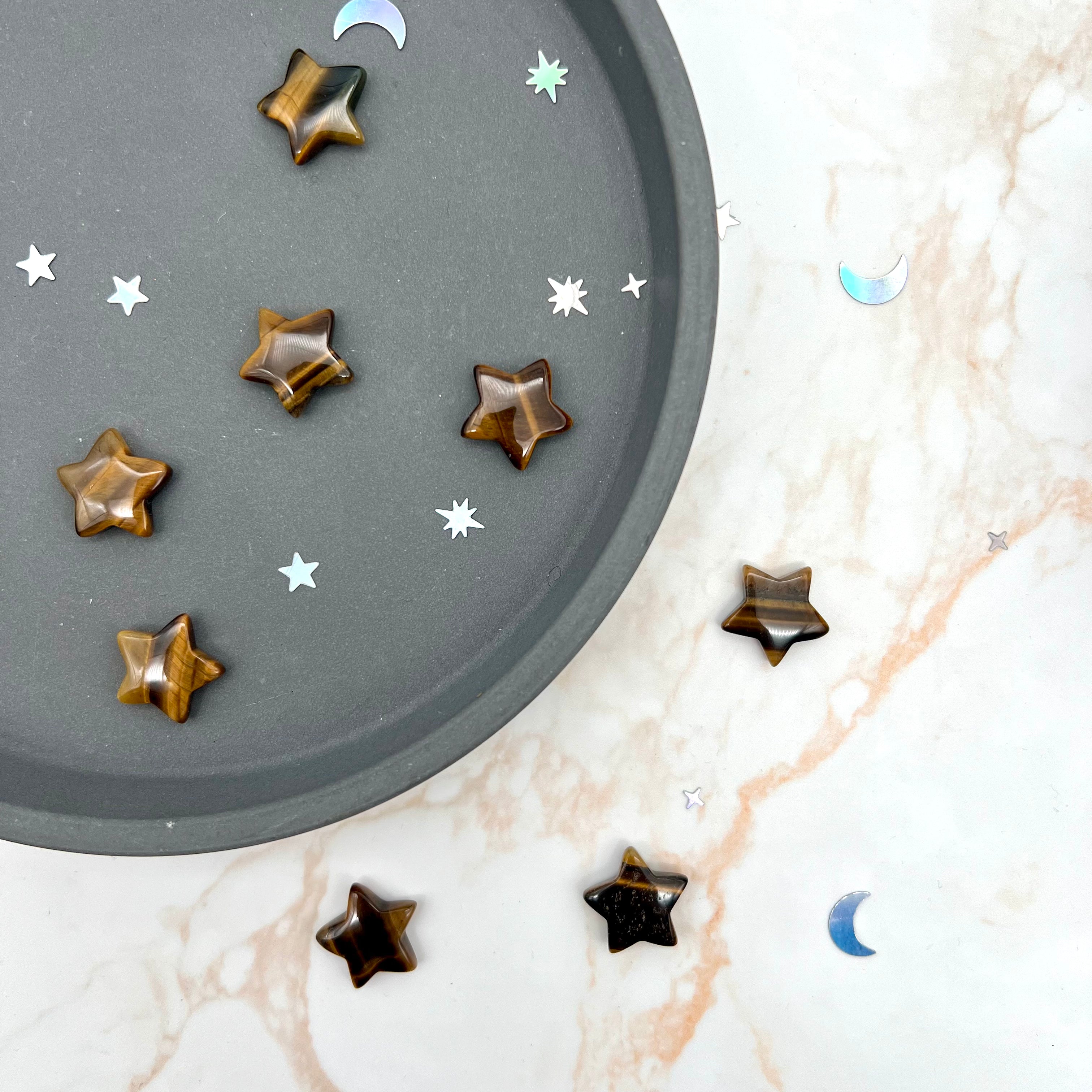 Mini Kristall Sterne: Tigerauge