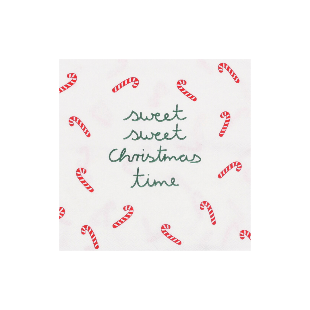 Servietten: "Sweet, sweet Christmas time"