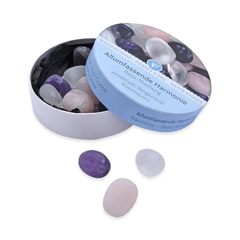 Wassersteine "Basismischung" Amethyst, Rosenquarz & Bergkristall