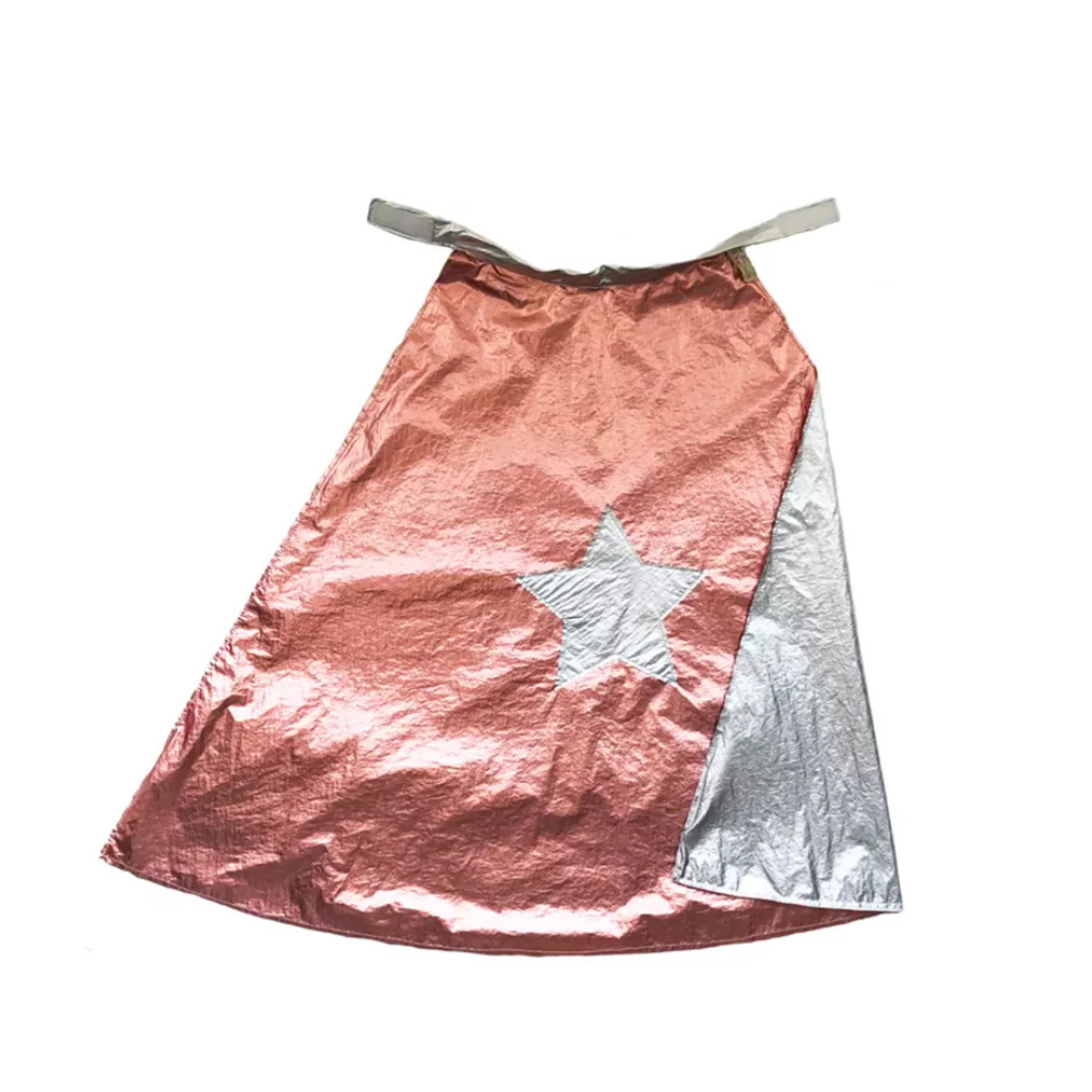 Wende-Umhang – Pink und Silber