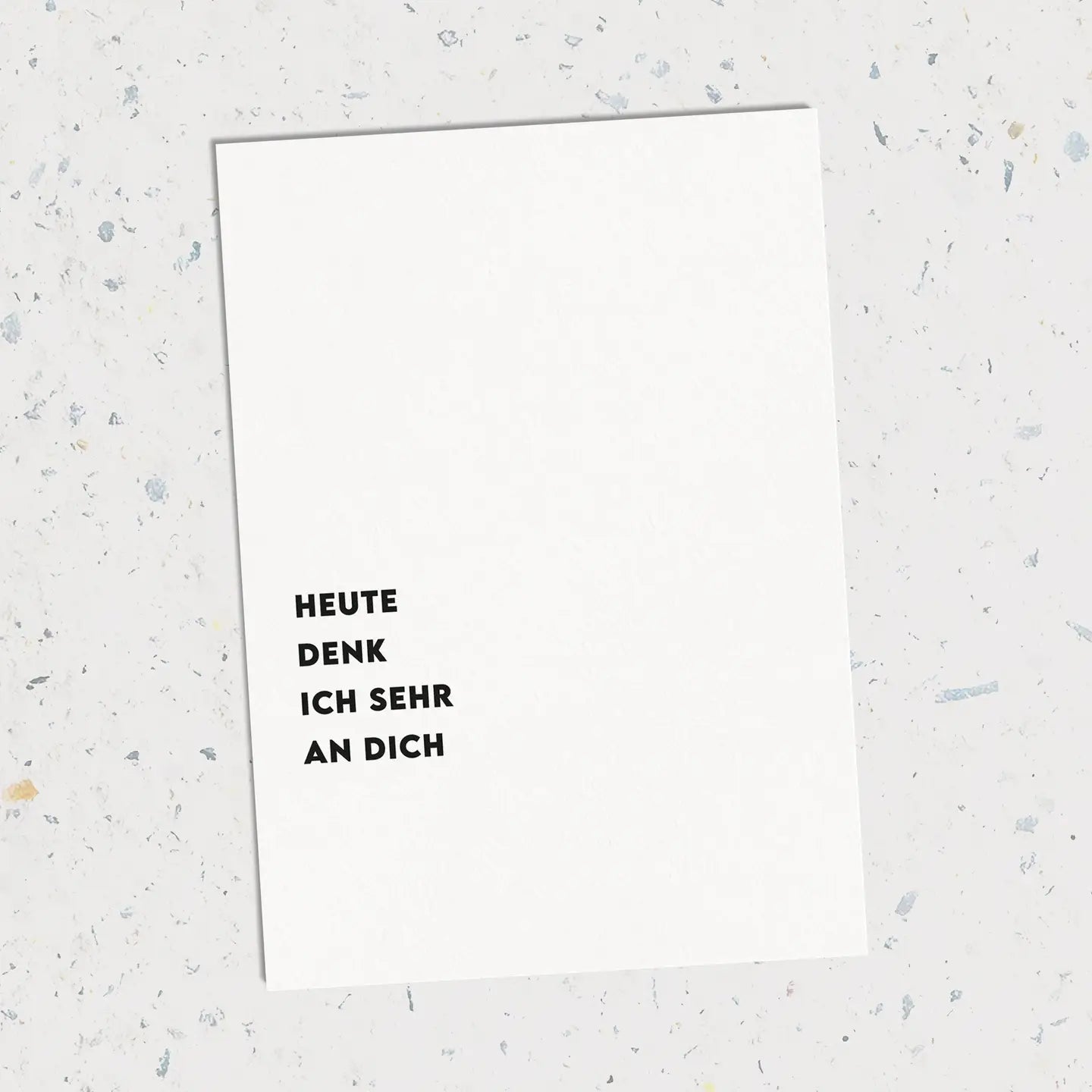 Postkarte "Heute denk ich sehr an dich."