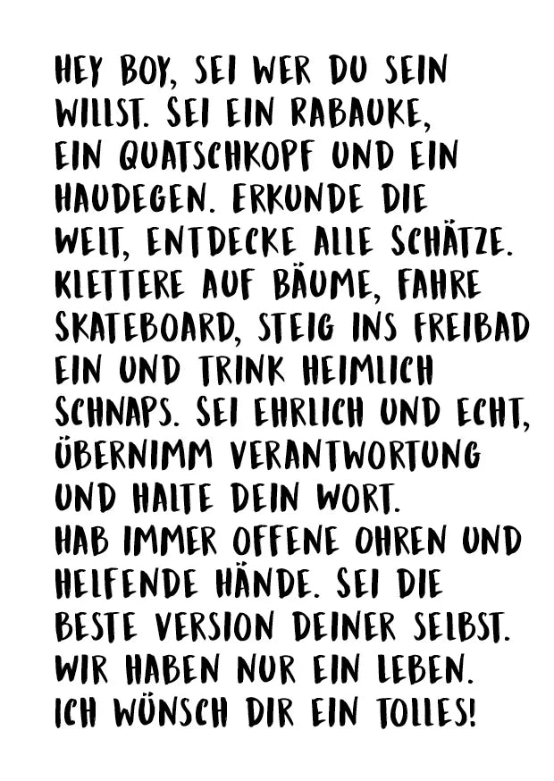 Postkarte Hey Boy