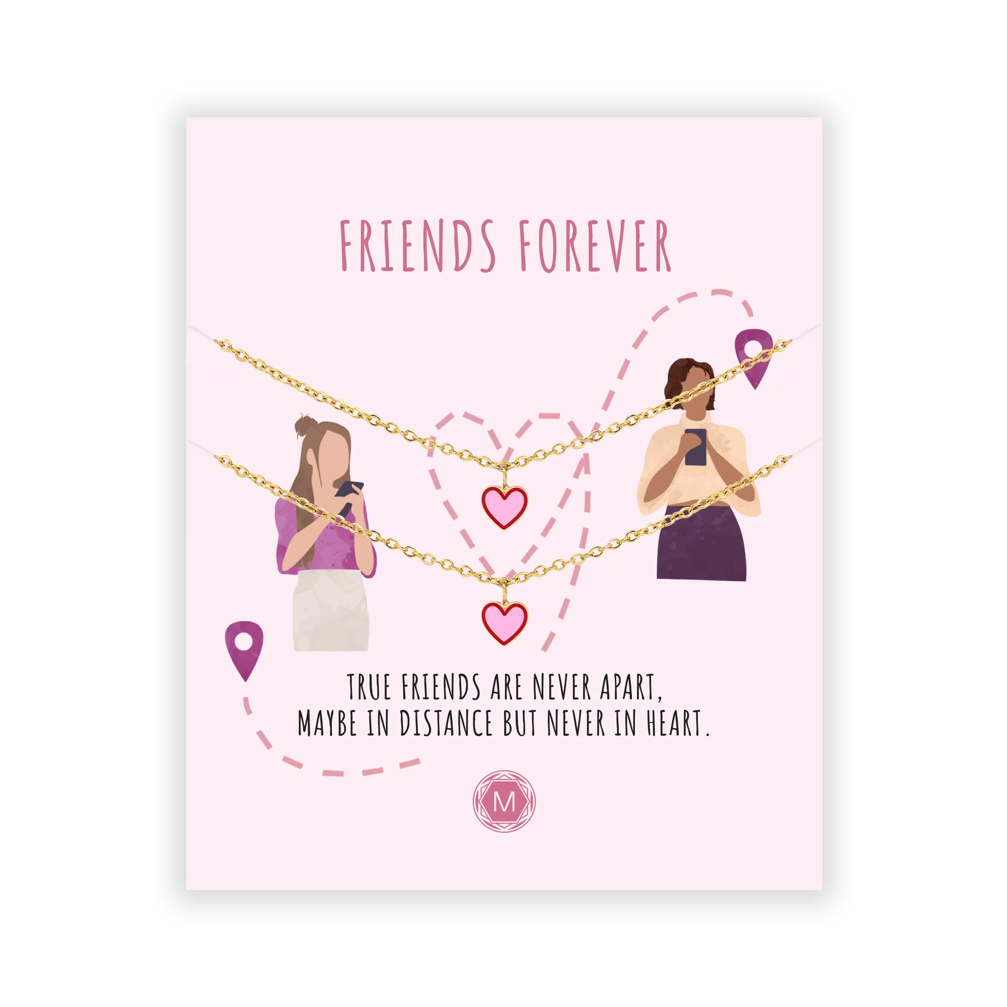 Set Friends Forever Bracelet Gold / SIlber