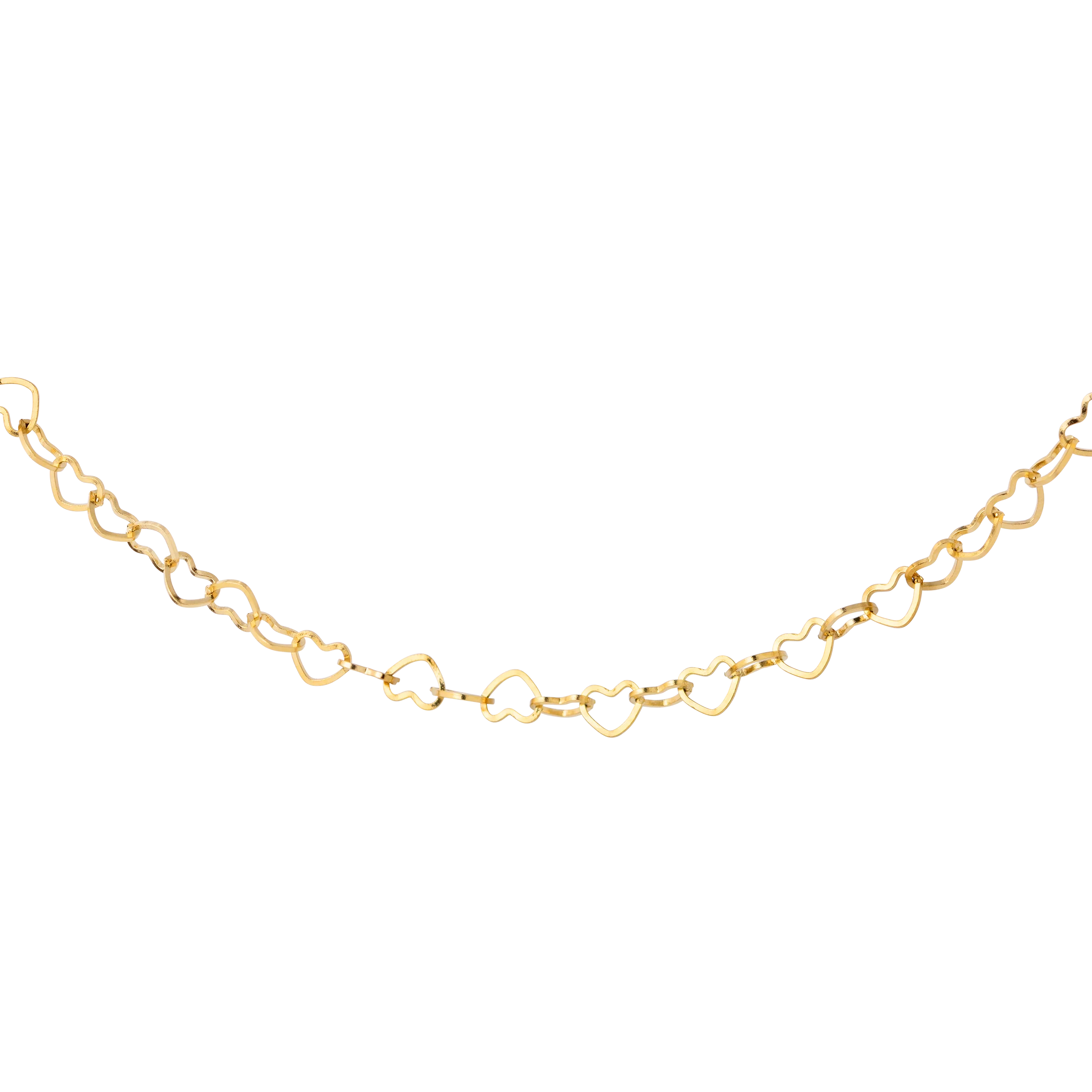 Heart after Heart Necklace Gold