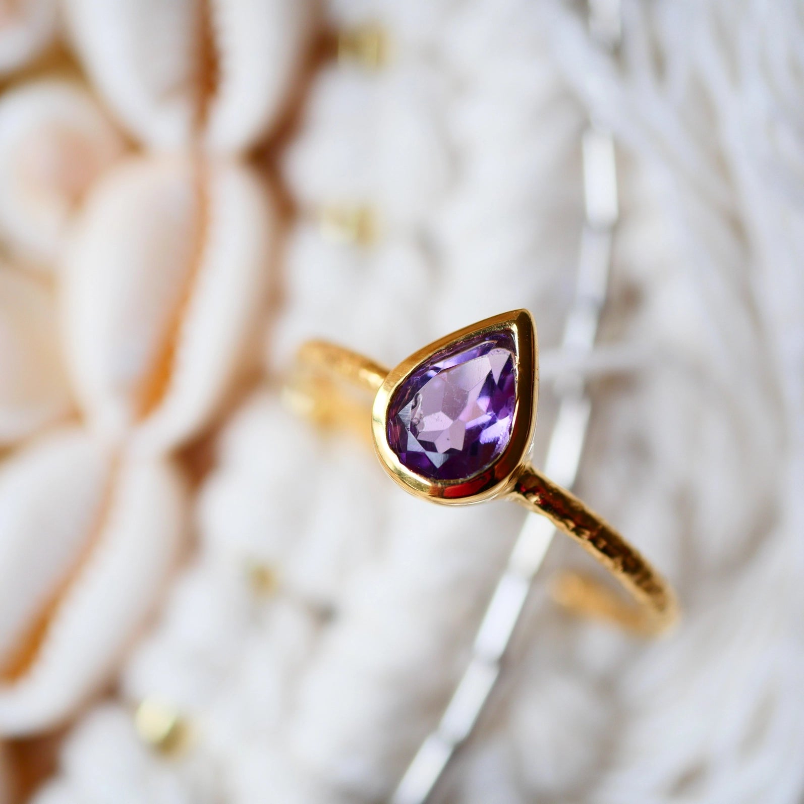 Verstellbarer Ring, Amethyst