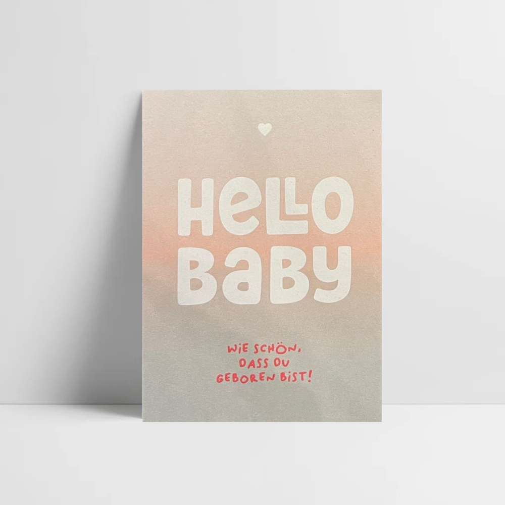 Postkarte "Hello Baby"