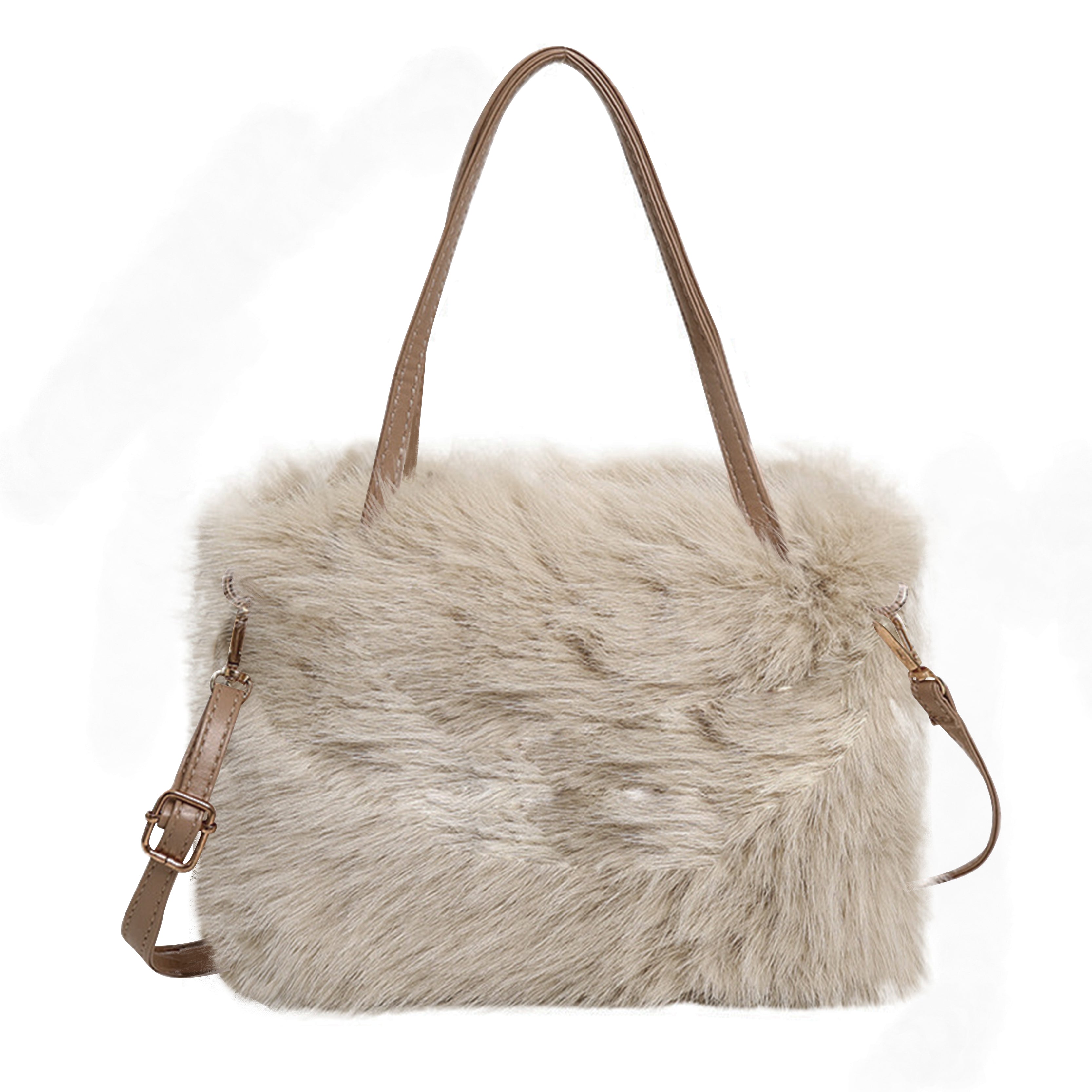 Elegante Plüschtasche, versch. Farben