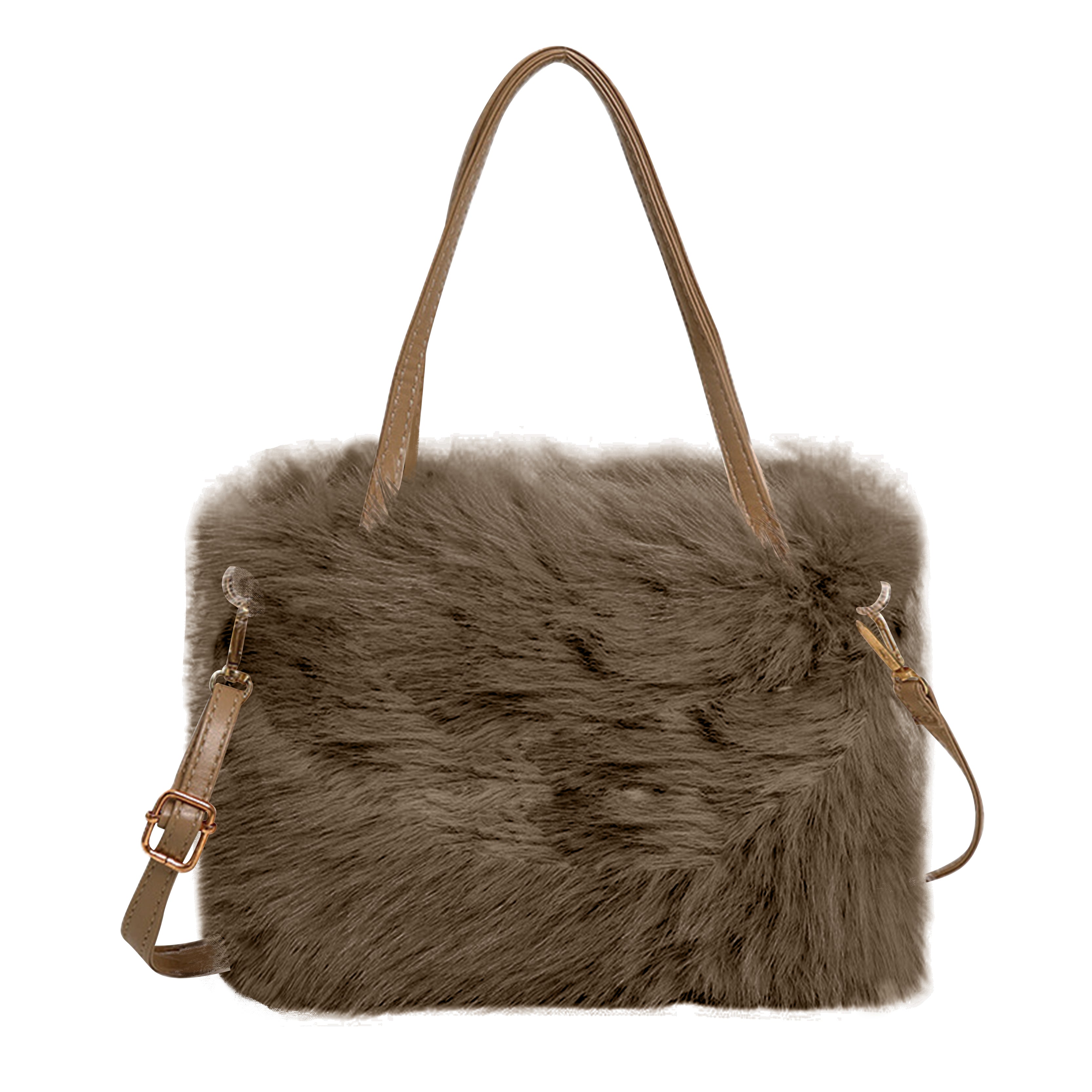 Elegante Plüschtasche, versch. Farben