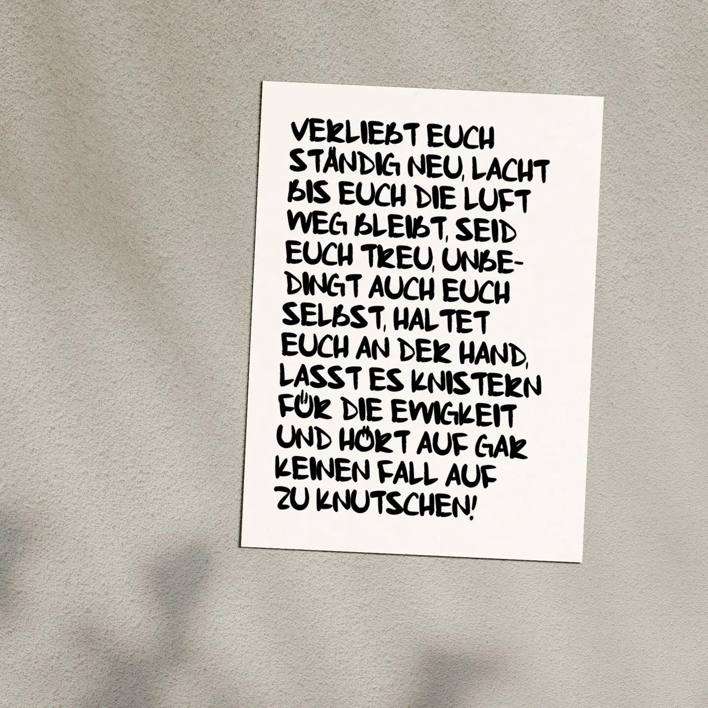 Postkarte "Verliebt euch..."