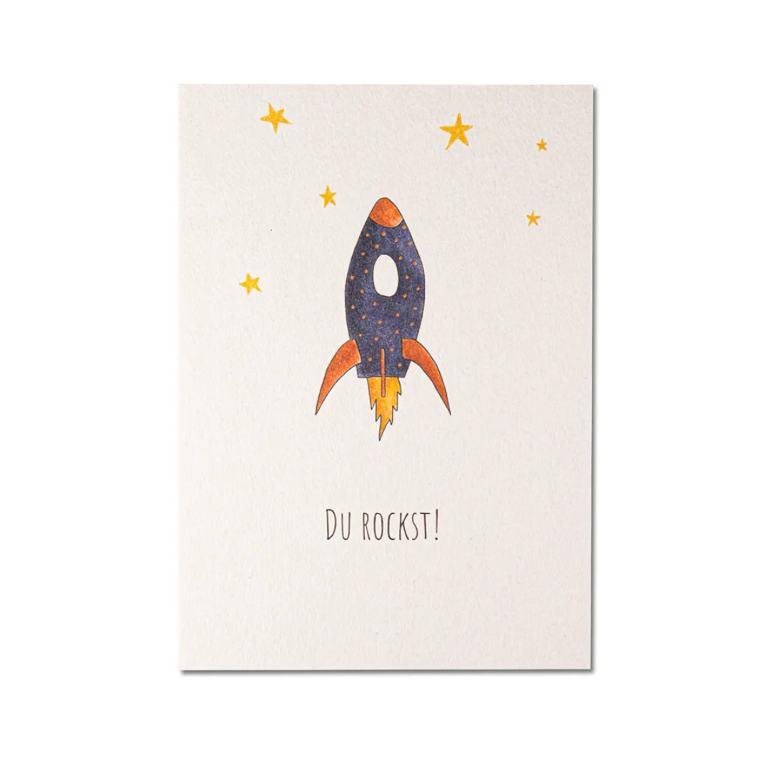 Postkarte Du rockst!
