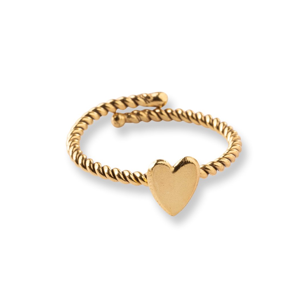 Ring Herz gold, verstellbar von a Beautiful Story