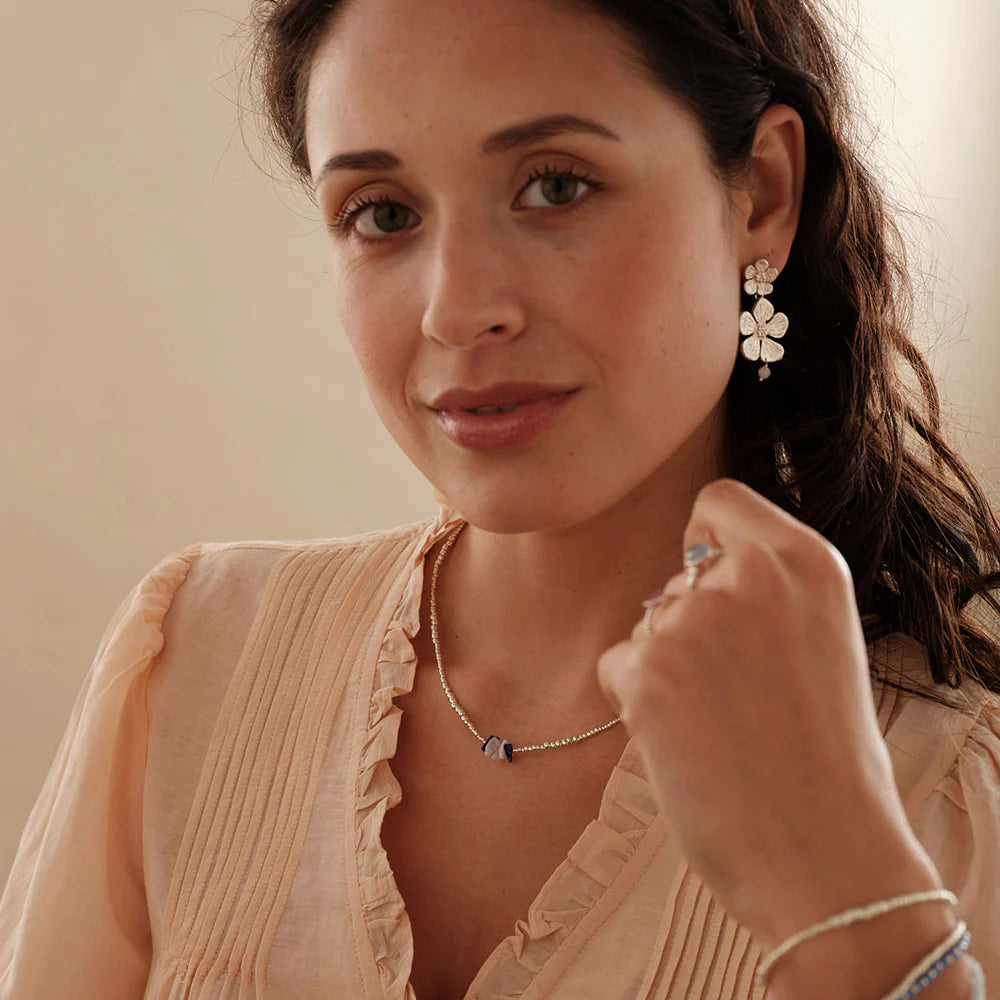 Haven Mondstein/Lapislazuli Halskette