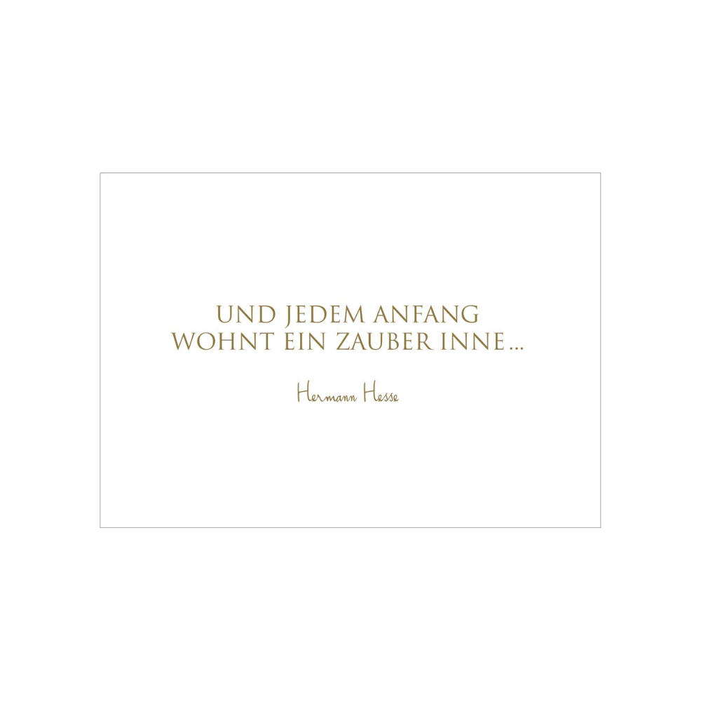 Postkarte "Und jedem Anfang wohnt ein Zauber inne."