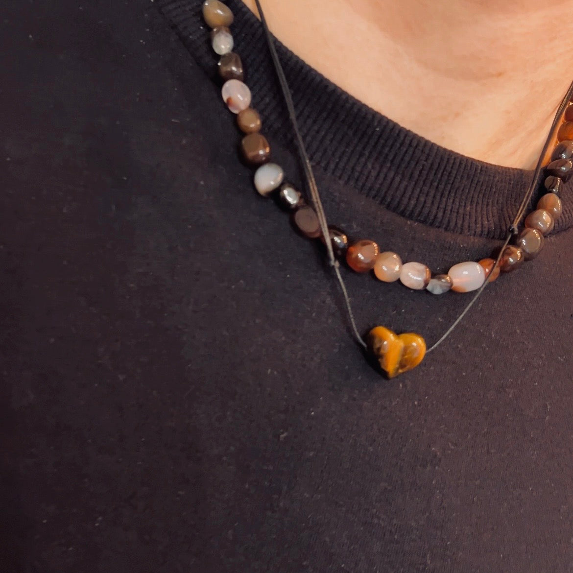 Kette mit Edelsteinherz