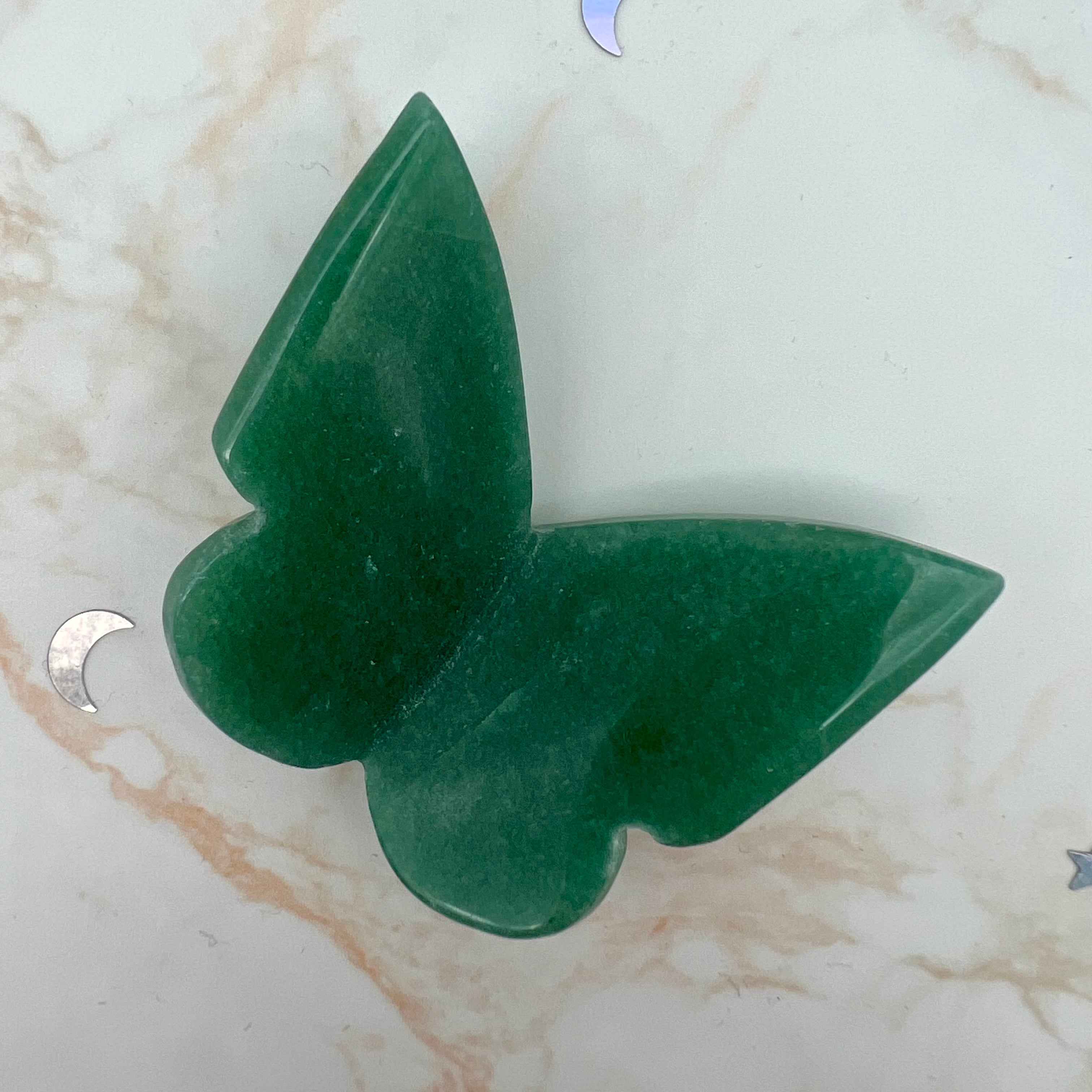 Schmetterling aus grünem Aventurin
