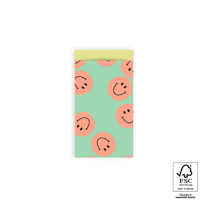 Set Geschenktüte Smiley Mini - Mint-Orange