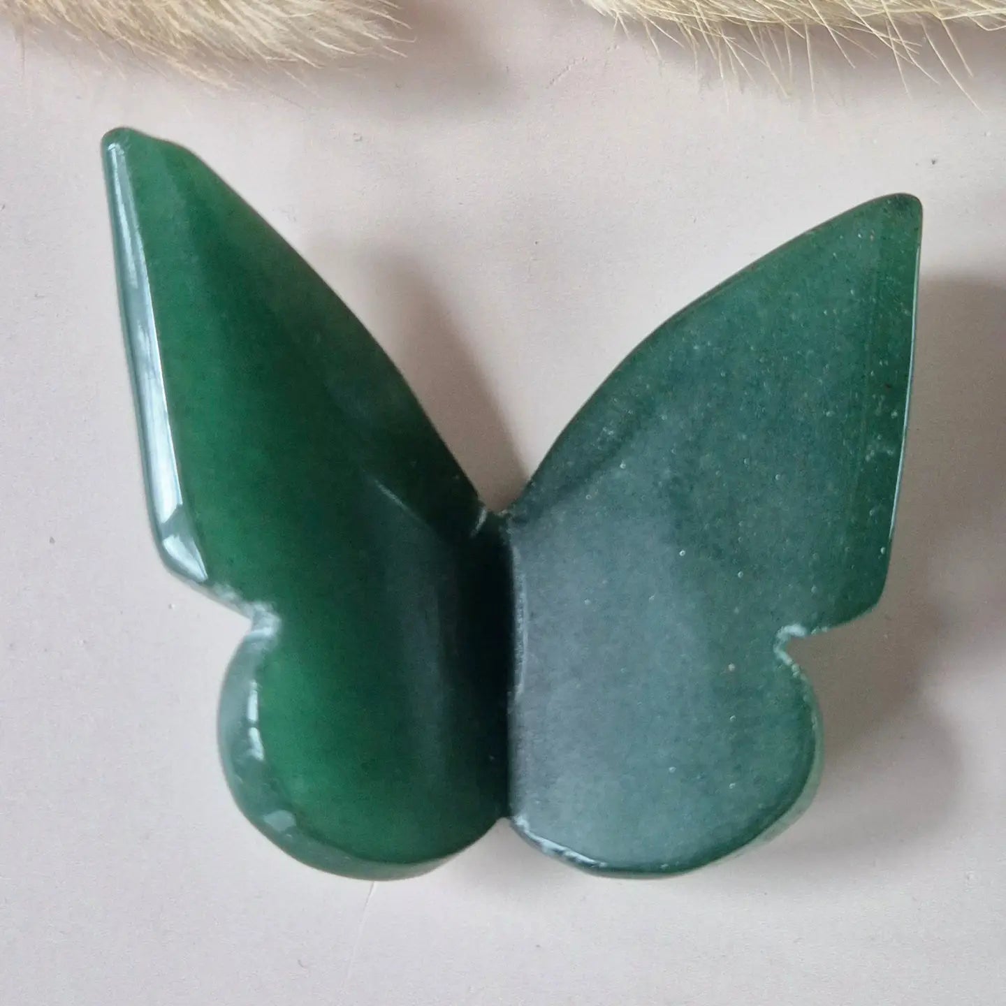 Schmetterling aus grünem Aventurin, Angel Aura