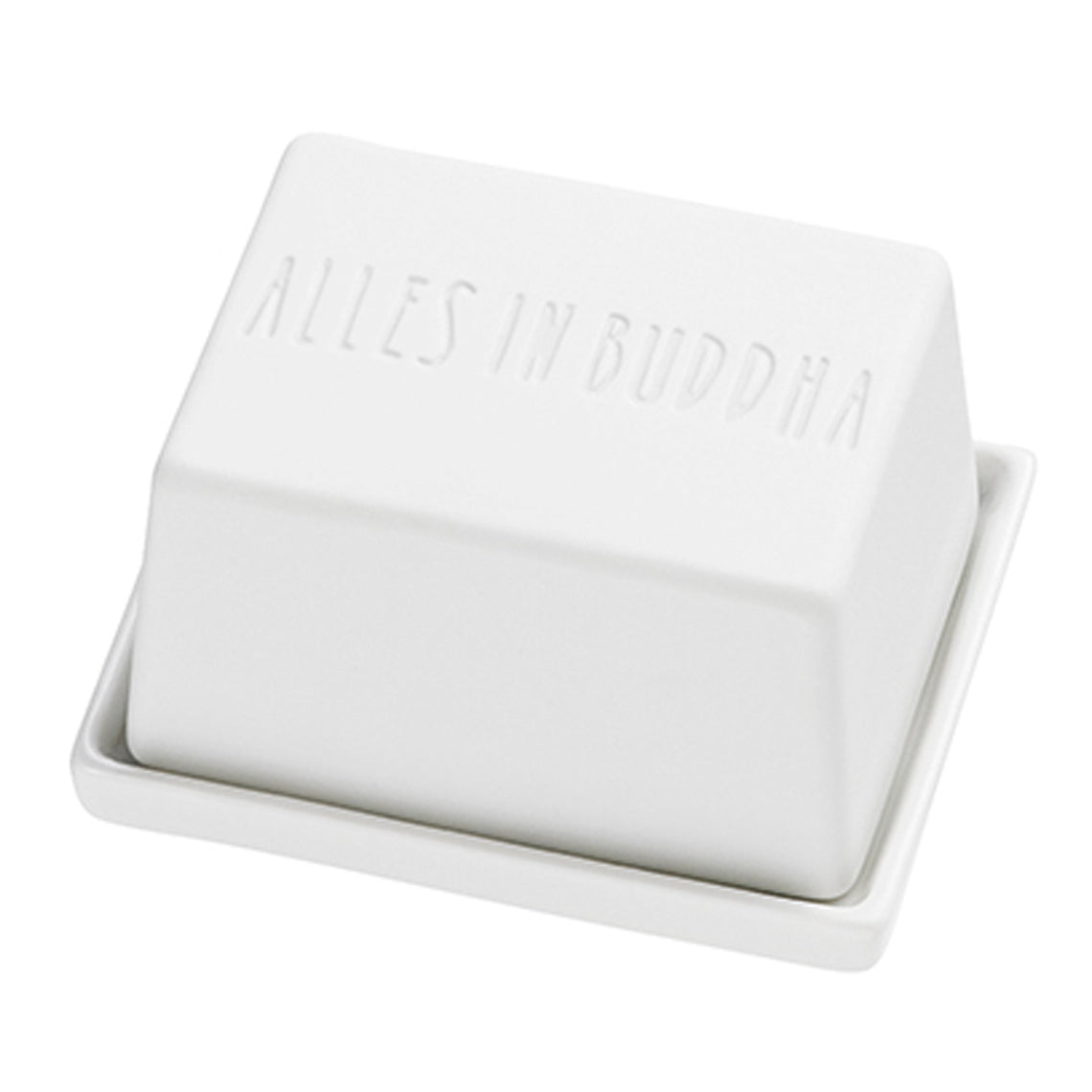 Butterdose aus Porzellan "Alles in Buddha"