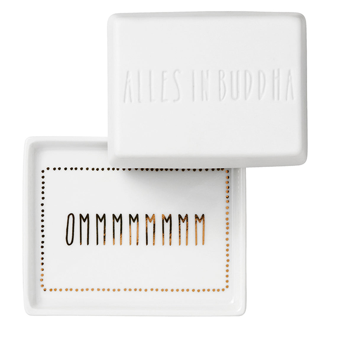 Butterdose aus Porzellan "Alles in Buddha"