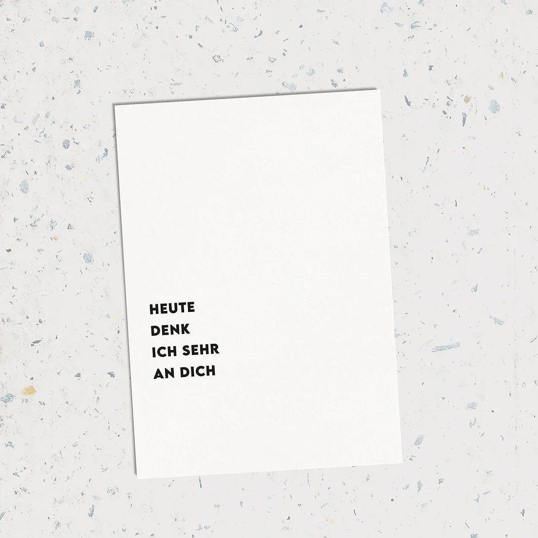 Postkarte heute denk ich sehr an dich