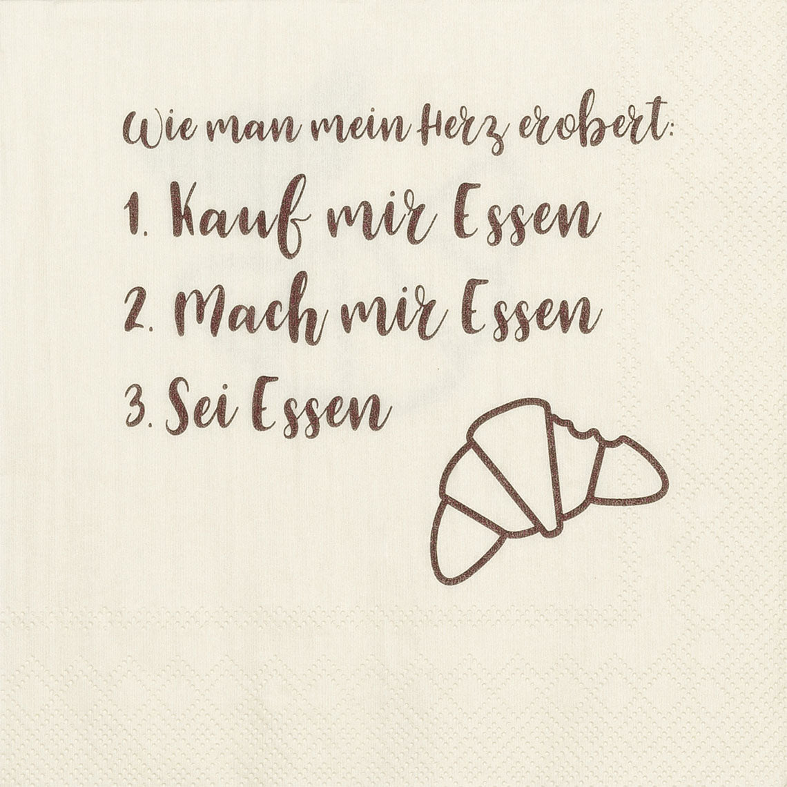 Lunchservietten "Wie man mein Herz erobert"