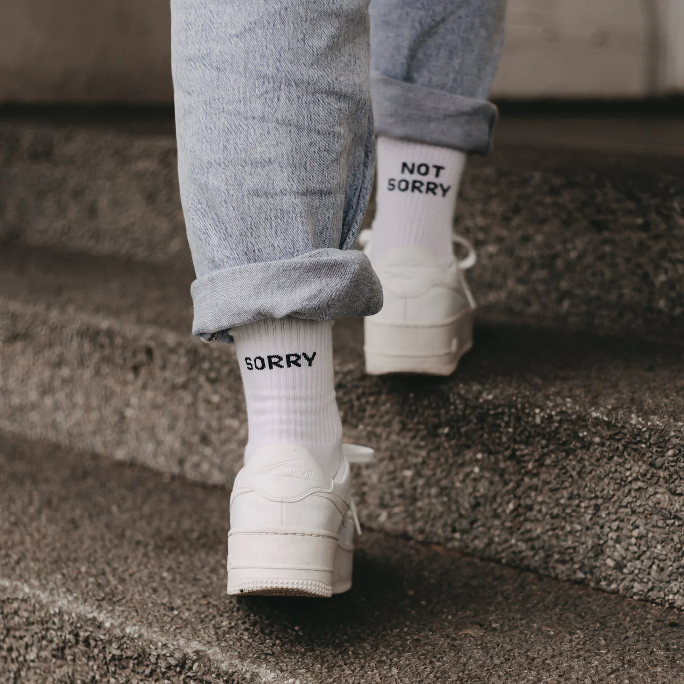 Socken "Sorry not Sorry"